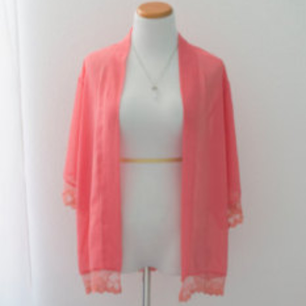 Coral Lace Kimono